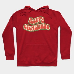 Retro Groovy Merry Christmas Season 80s Santa Hoodie